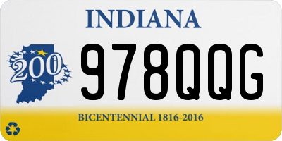IN license plate 978QQG