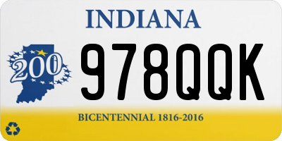 IN license plate 978QQK