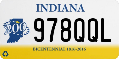 IN license plate 978QQL