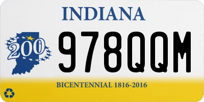 IN license plate 978QQM