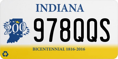 IN license plate 978QQS
