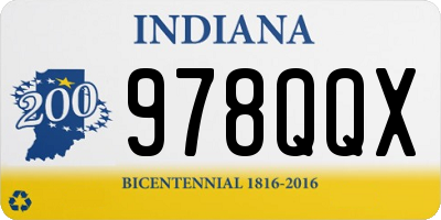 IN license plate 978QQX