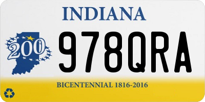 IN license plate 978QRA