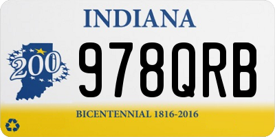 IN license plate 978QRB