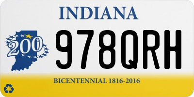 IN license plate 978QRH