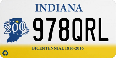 IN license plate 978QRL