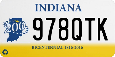 IN license plate 978QTK