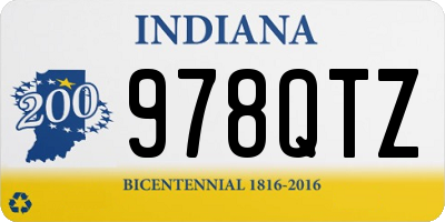 IN license plate 978QTZ