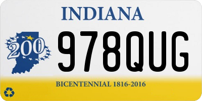 IN license plate 978QUG
