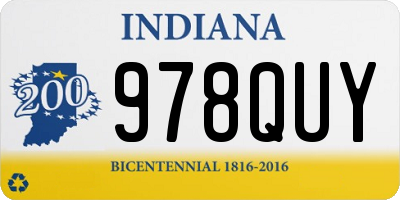 IN license plate 978QUY