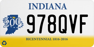 IN license plate 978QVF
