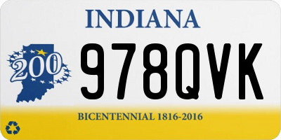 IN license plate 978QVK