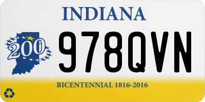 IN license plate 978QVN