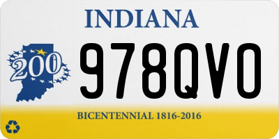 IN license plate 978QVO