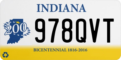 IN license plate 978QVT