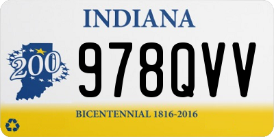 IN license plate 978QVV