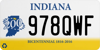 IN license plate 978QWF