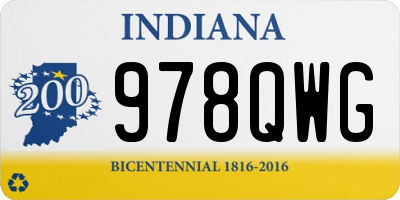 IN license plate 978QWG