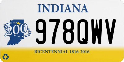 IN license plate 978QWV