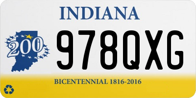 IN license plate 978QXG
