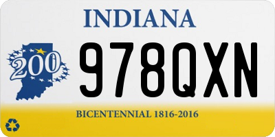 IN license plate 978QXN