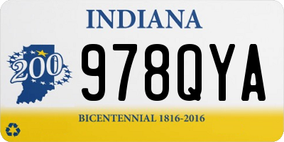 IN license plate 978QYA