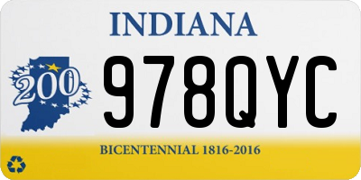IN license plate 978QYC