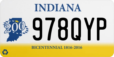 IN license plate 978QYP