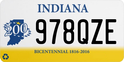 IN license plate 978QZE
