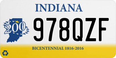 IN license plate 978QZF