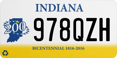 IN license plate 978QZH