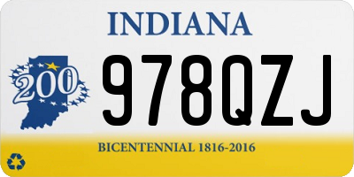 IN license plate 978QZJ