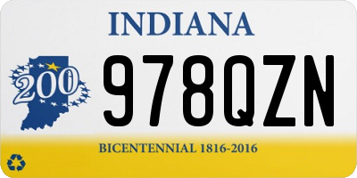 IN license plate 978QZN