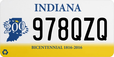 IN license plate 978QZQ