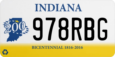 IN license plate 978RBG