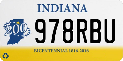 IN license plate 978RBU