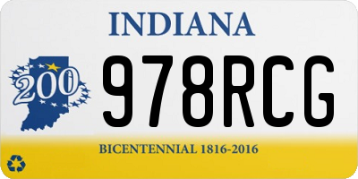 IN license plate 978RCG