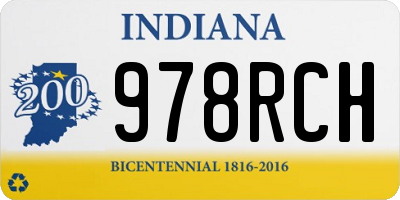 IN license plate 978RCH