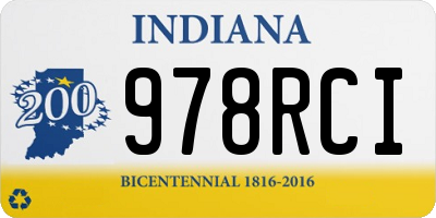 IN license plate 978RCI