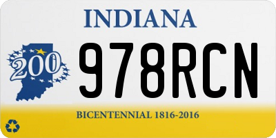IN license plate 978RCN