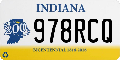 IN license plate 978RCQ