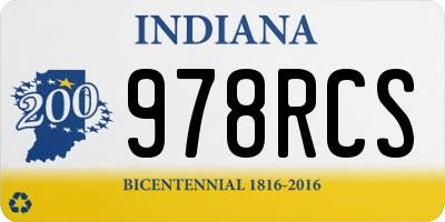 IN license plate 978RCS