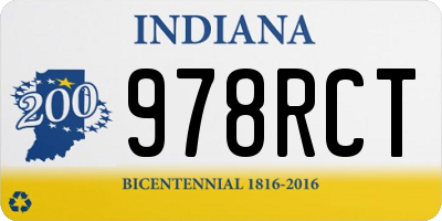 IN license plate 978RCT