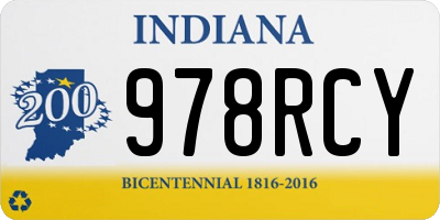 IN license plate 978RCY