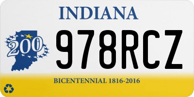 IN license plate 978RCZ