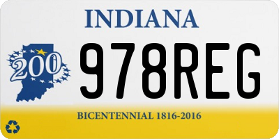 IN license plate 978REG