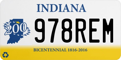 IN license plate 978REM