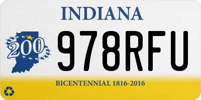 IN license plate 978RFU