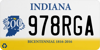 IN license plate 978RGA