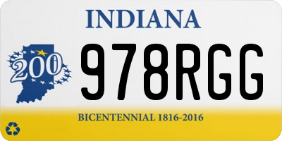 IN license plate 978RGG